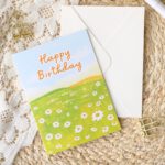 Sunrise Daisy Mini Greeting Card – Happy Birthday