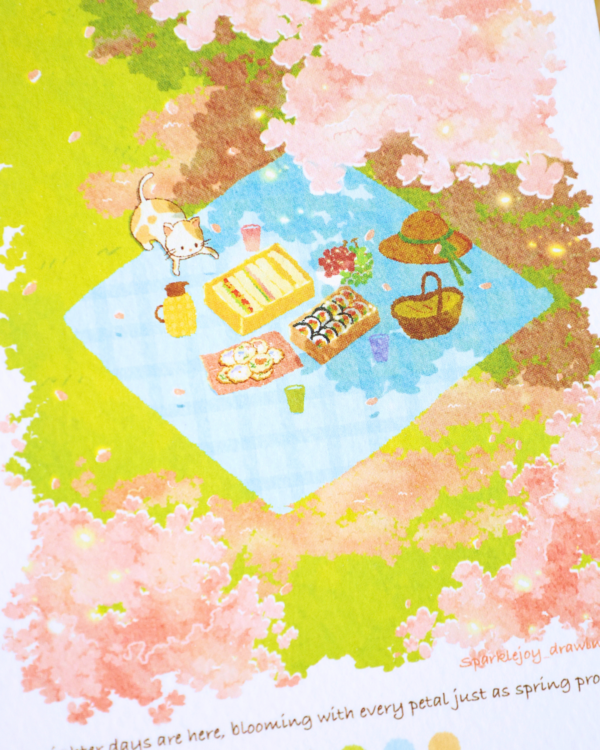 Picnic under Sakura Postcard