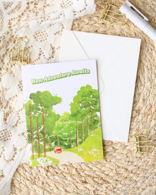 New Adventure Awaits – Mini Greeting Card