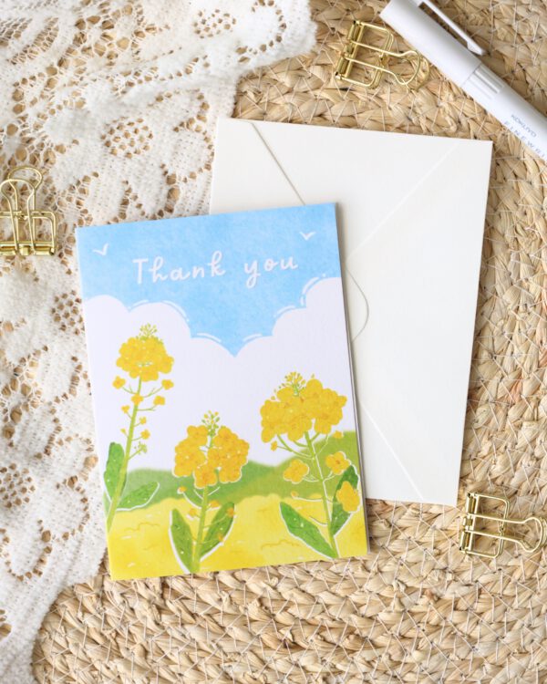 Canola Mini Greeting Card – Thank You