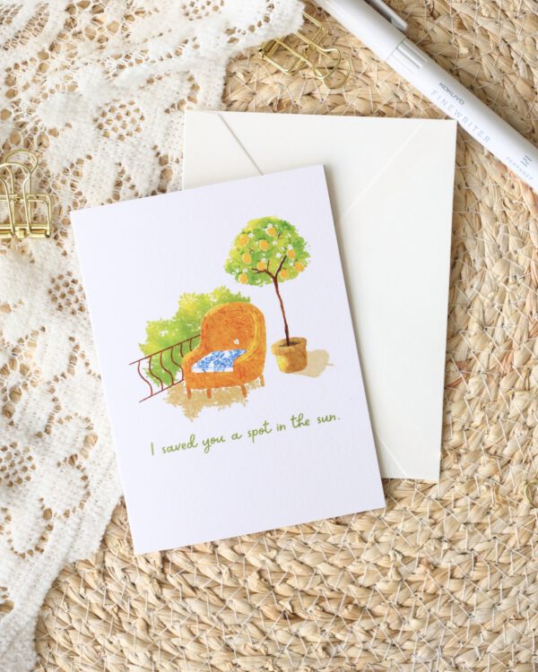 Saved you a Sunny Spot – Mini Greeting Card