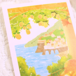 Summer Lemon Town Art Print