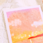 Whimsical Pink Sunset Art Print – 5×7 inch