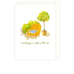 Saved you a Sunny Spot - Mini Greeting Card