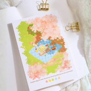 Picnic under Sakura Postcard