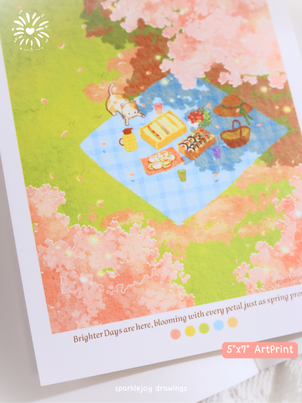 Picnic under Sakura 5″x7″ Art Print