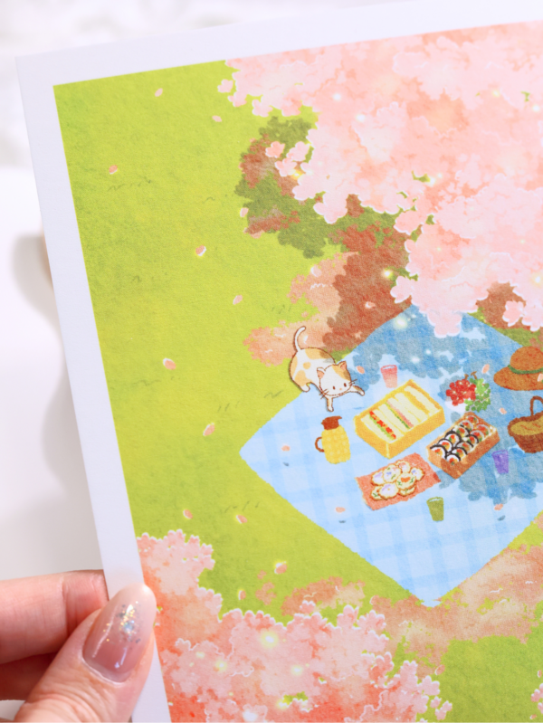 Picnic under Sakura 5″x7″ Art Print